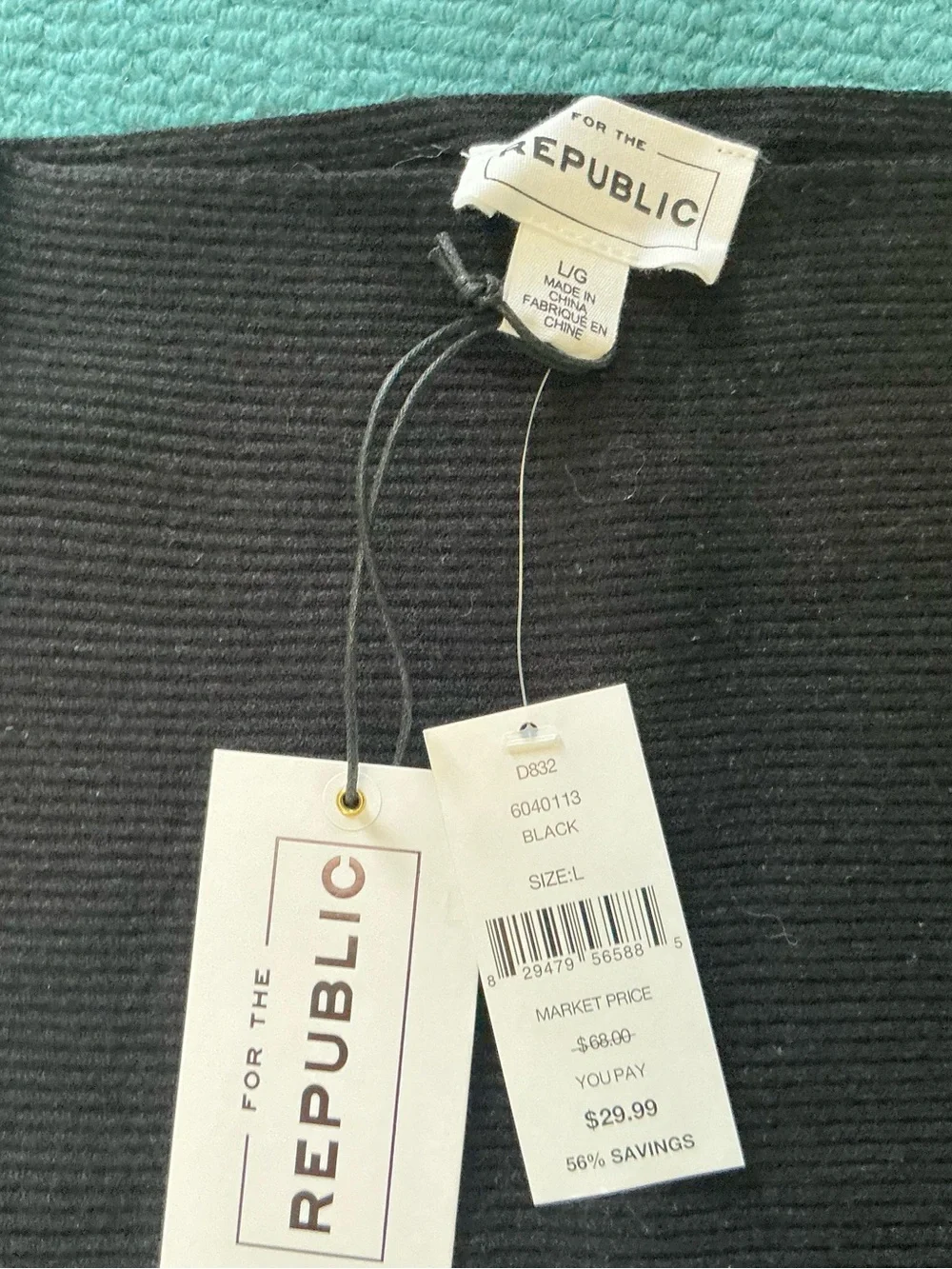 Republic Black Scoop-Neck Women's Sweater